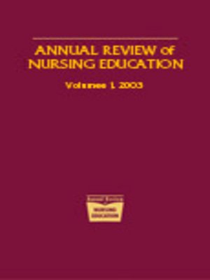cover image of Annual Review of Nursing Education, Volume 1, 2003